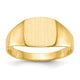 14K 9.0x8.5mm Closed Back Signet Ring