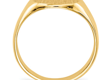 14k 13.5x12. Closed Back Mens Signet Ring