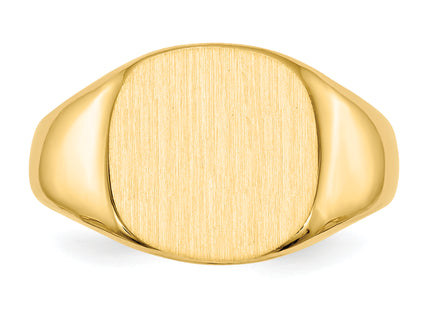 14k 13.5x12. Closed Back Mens Signet Ring
