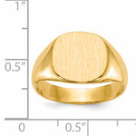 14K 13.5x12.5mm Closed Back Mens Signet Ring view