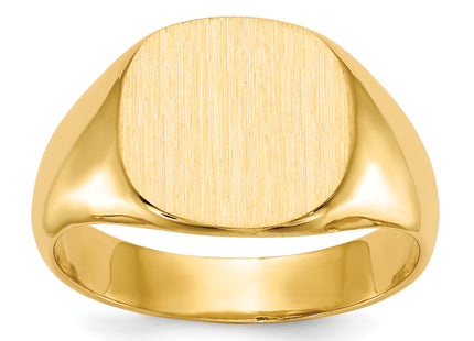 14k 13.5x12. Closed Back Mens Signet Ring