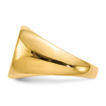 14K 15.0 x13. Closed Back Mens Signet Ring view