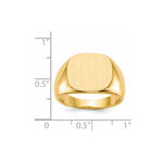 14K 15.0 x13. Closed Back Mens Signet Ring view