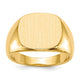 14K 15.0 x13. Closed Back Mens Signet Ring