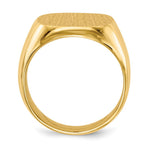 14K 17.0x16.0mm Closed Back Mens Signet Ring view