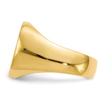 14K 17.0x16.0mm Closed Back Mens Signet Ring view