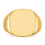 14K 17.0x16.0mm Closed Back Mens Signet Ring view