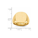 14K 17.0x16.0mm Closed Back Mens Signet Ring view