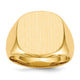 14K 17.0x16.0mm Closed Back Mens Signet Ring