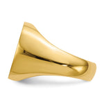 14K 17.0x17.0mm Closed Back Mens Signet Ring view