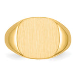 14K 15.0 x13. Open Back Mens Signet Ring view