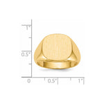 14K 15.0 x13. Open Back Mens Signet Ring view