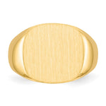 14K 15.0x15.5mm Open Back Mens Signet Ring view