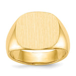 14K 15.0x15.5mm Open Back Mens Signet Ring view