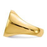 14K 17.0x17.0mm Open Back Mens Signet Ring view