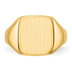 14K 10.0x10.0mm Closed Back Signet Ring view