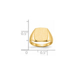 14K 10.0x10.0mm Closed Back Signet Ring view