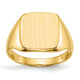 14K 10.0x10.0mm Closed Back Signet Ring