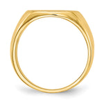 14K 15.5x14.0mm Closed Back Mens Signet Ring view