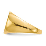 14K 15.5x14.0mm Closed Back Mens Signet Ring view