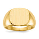 14K 15.5x14.0mm Closed Back Mens Signet Ring