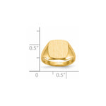 14K 10.0x10.0mm Open Back Signet Ring view