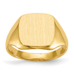 14K 10.0x10.0mm Open Back Signet Ring view