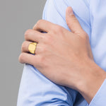 14K 13.5x15. Open Back Mens Signet Ring view