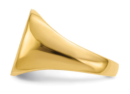 14k 13.5x15. Open Back Mens Signet Ring (Style RS315)
