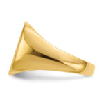 14K 13.5x15. Open Back Mens Signet Ring view