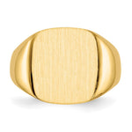 14K 13.5x15. Open Back Mens Signet Ring view