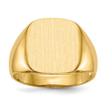 14K 13.5x15. Open Back Mens Signet Ring view