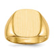 14K 13.5x15. Open Back Mens Signet Ring