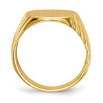 14K 13.5x13.5 Open Back Mens Signet Ring view