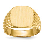14K 13.5x13.5 Open Back Mens Signet Ring view