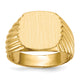 14K 13.5x13.5 Open Back Mens Signet Ring