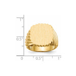 14K 16.5x18.0mm Open Back Mens Signet Ring view