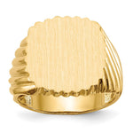 14K 16.5x18.0mm Open Back Mens Signet Ring view