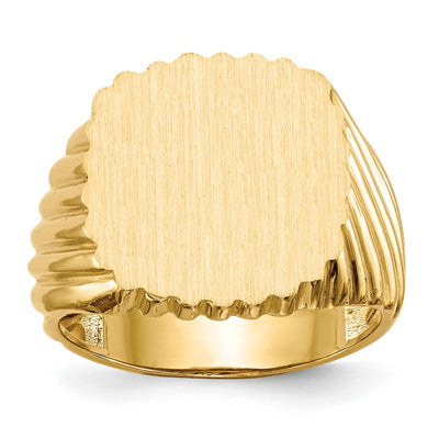 14K gold signet ring