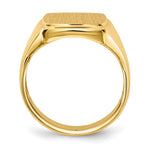 14K 13.0x14.5mm Open Back Mens Signet Ring view