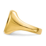 14K 13.0x14.5mm Open Back Mens Signet Ring view