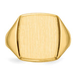 14K 13.0x14.5mm Open Back Mens Signet Ring view