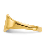 14K 8.5x8.5mm Closed Back Signet Ring view