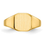 14K 8.5x8.5mm Closed Back Signet Ring view