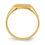 14K 9.5x9.5mm Closed Back Signet Ring view