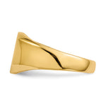14K 9.5x9.5mm Closed Back Signet Ring view