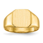 14K 9.5x9.5mm Closed Back Signet Ring view