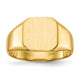 14K 9.5x9.5mm Closed Back Signet Ring