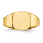 14K 11.0x11.0mm Closed Back Mens Signet Ring view