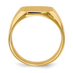 14K 13.0x15.5mm Closed Back Mens Signet Ring view